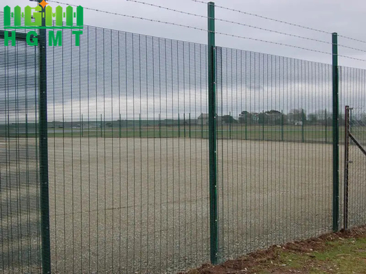 Pvc Coated 1200mm High Security Steel Fence Anti Climb 358 Top With Razor