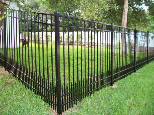 Heißer Verkauf neues Design schwarz beschichtet galvanisiertes Stahlrohr 8 Fuß Stahlzaun für Garten