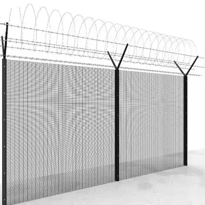 Quadratische Post 1,8 m Anti-Klettern 358 Sicherheitszaun Galvanisiertes Pulver beschichtet Stahl und PVC für Landwirtschaft Wohn