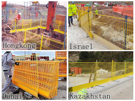 Impact-resistente Kantenschutzbarriere mit verstärktem Mittelstall